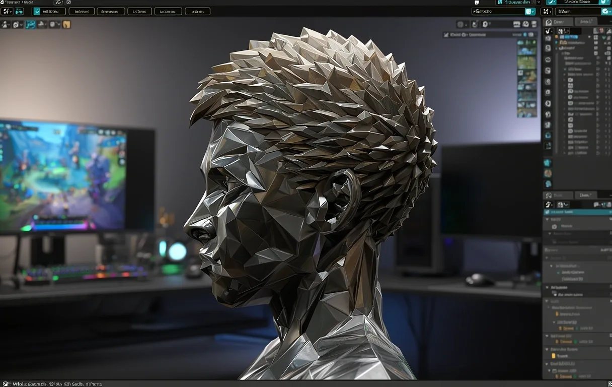 Technical game asset rendering